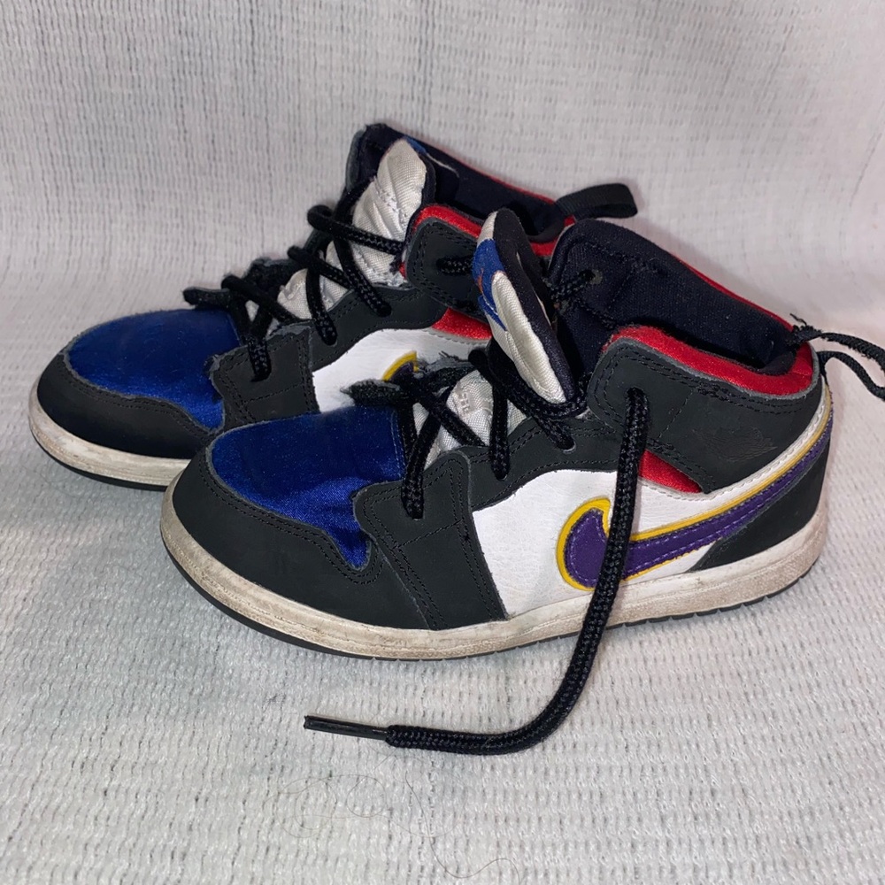 Kids Jordan 1 Mid Lakers Top 3 - Black, Blue, Red, White, Purple, Yellow